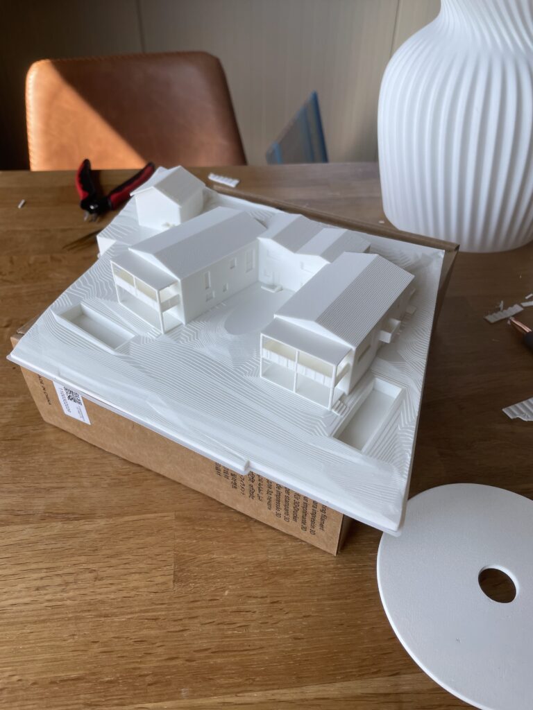 Maquette 1:100 d'une parcelle 