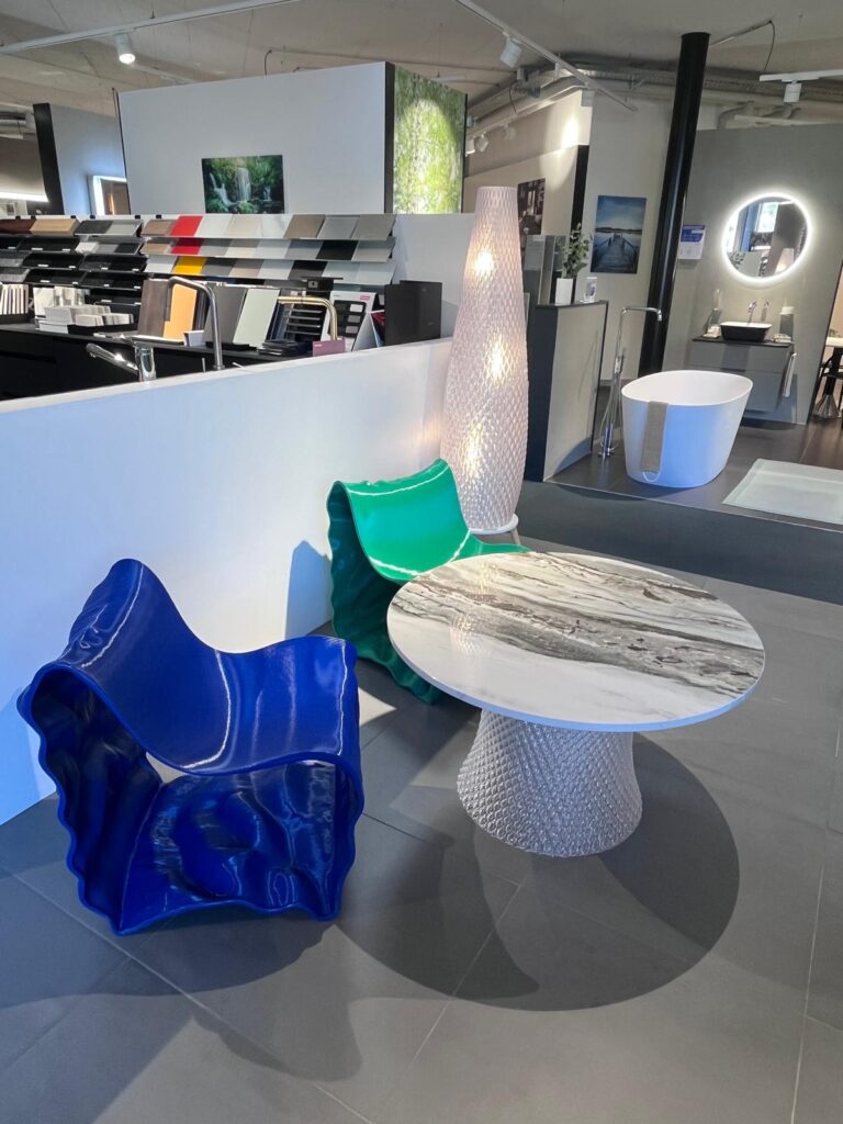 Mobilier pour showroom sanitaire 